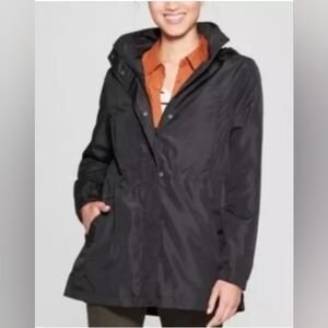 A New Day' Drawstring Water Resistant Rain Jacket Size XXL Black